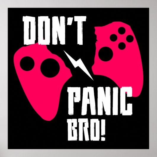 Geen paniek bij het gamen poster (Voorkant)
