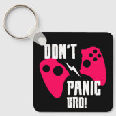 Geen paniek bij het gamen sleutelhanger (Voorkant)
