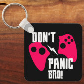 Geen paniek bij het gamen sleutelhanger (Voorkant)
