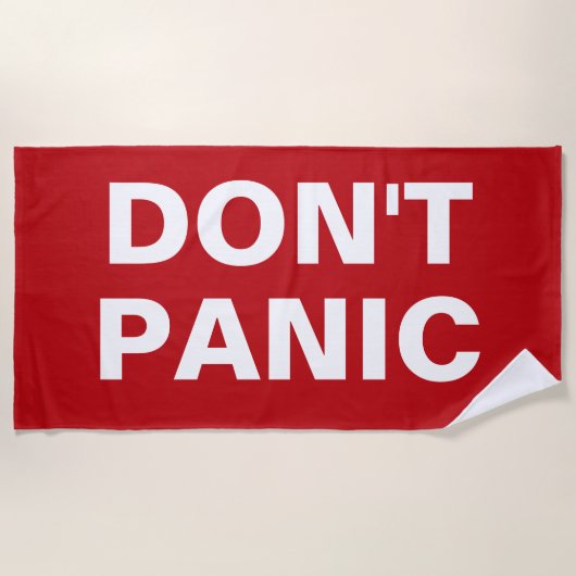 GEEN PANIEK bij het strandlaken (Voorkant)