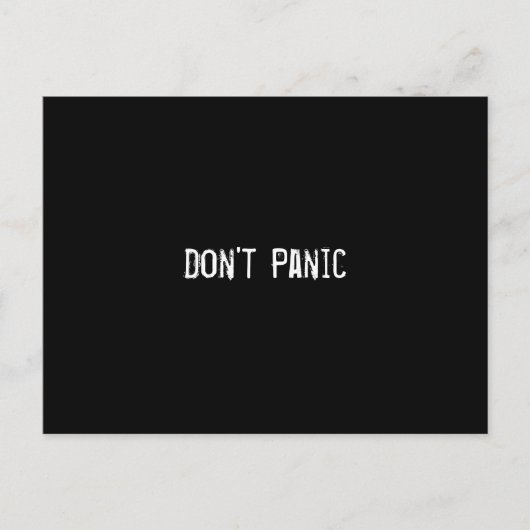 Geen paniek briefkaart (Voorkant)