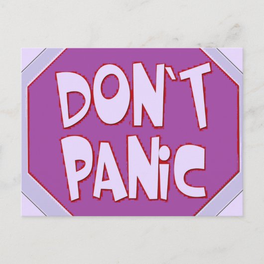 Geen paniek briefkaart (Voorkant)