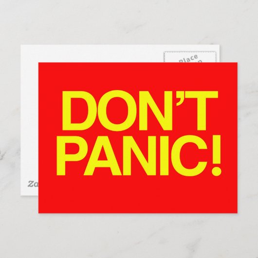 Geen paniek briefkaart (Voorkant / Achterkant)