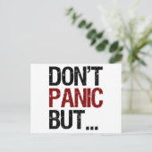 Geen paniek briefkaart (Staand voorkant)
