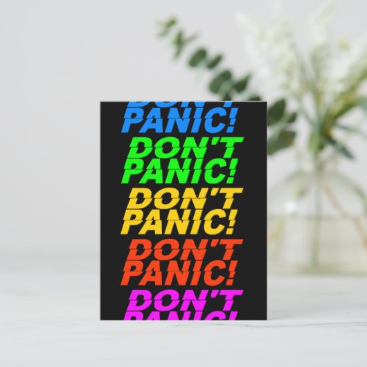 Geen paniek, briefkaart. briefkaart (Staand voorkant)