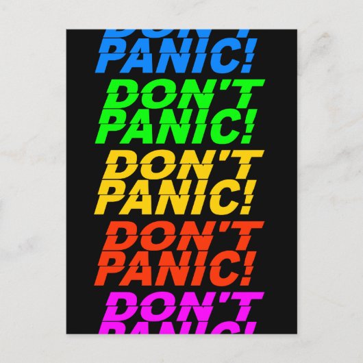 Geen paniek, briefkaart. briefkaart (Voorkant)