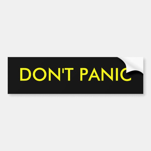 geen paniek bumpersticker (Voorkant)