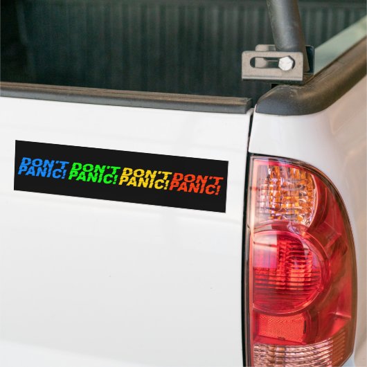 Geen paniek. bumpersticker (Op Truck)
