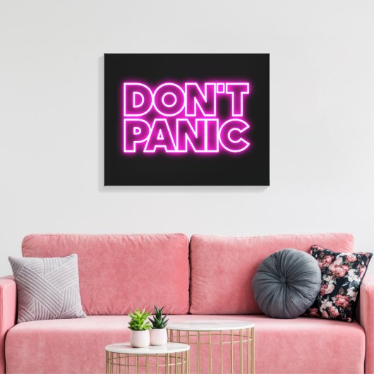 Geen paniek canvas afdruk (Insitu (Woonkamer))