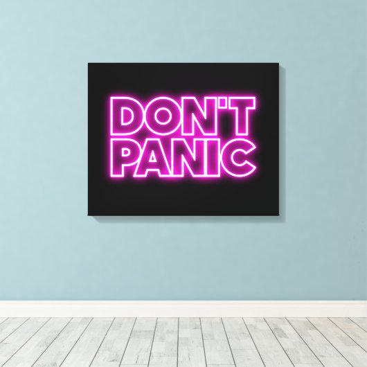 Geen paniek canvas afdruk (Insitu (Houten vloer))