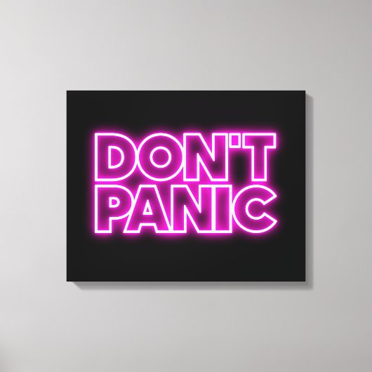 Geen paniek canvas afdruk (Voorkant)