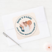 Geen paniek, gewoon doorgaan! vierkante sticker (Envelop)