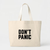 Geen paniek grote tote bag (Voorkant)