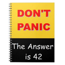 Geen paniek - Het antwoord is 42 Notitieboek