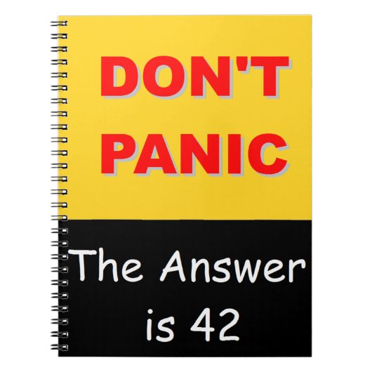 Geen paniek - Het antwoord is 42 Notitieboek (Voorkant)