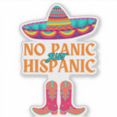geen paniek hispanic erfgoed maand grappige hispan sticker (Voorkant)