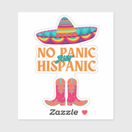 geen paniek hispanic erfgoed maand grappige hispan sticker (Vel)