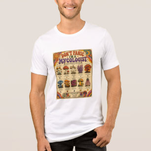 Geen Paniek Ik Ben Een Mycoloog Retro Paddenstoele Tri-Blend Shirt