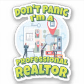 Geen paniek, ik ben een professionele speler sticker (Voorkant)