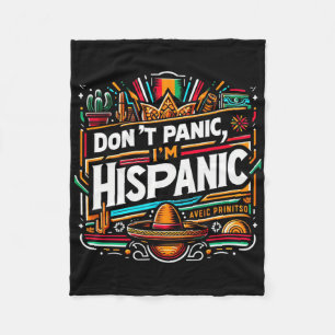 Geen paniek Ik ben Spaans Grappig Mexicaans Sombre Fleece Deken