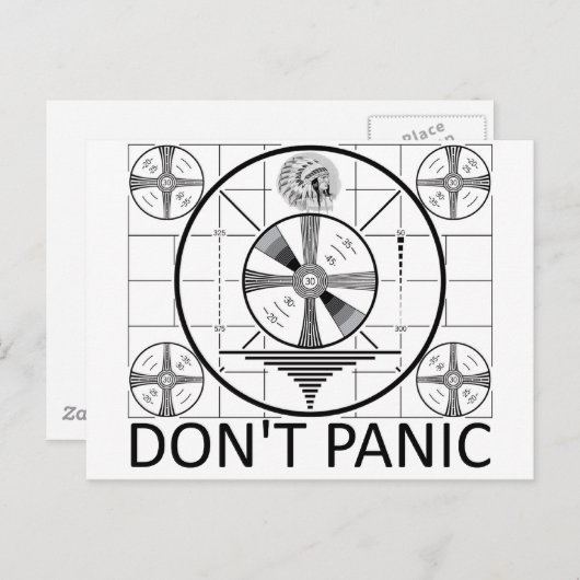 Geen paniek (Indiase hoofdtest) Briefkaart (Voorkant / Achterkant)