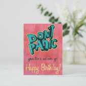 Geen paniek! Je leven is nog niet voorbij… Happy B Briefkaart (Staand voorkant)