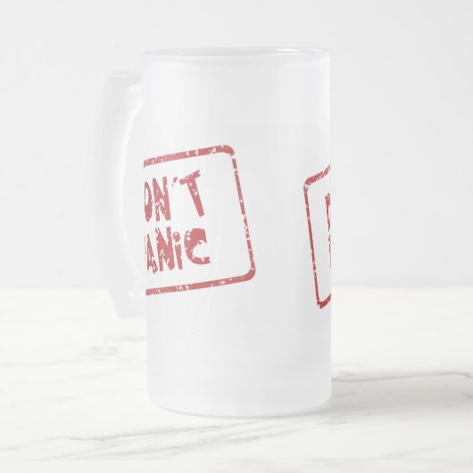 Geen paniek matglas bierpul (Voorkant links)