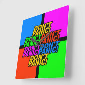 Geen paniek! muurklok vierkante klok (Hoek)