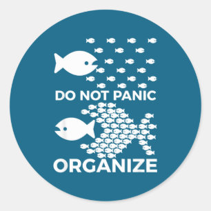 Geen Paniek Organiseer Motivatie Ronde Sticker