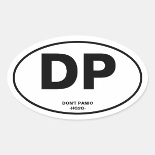 Geen paniek ovale sticker