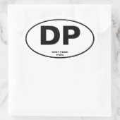 Geen paniek ovale sticker (Tas)