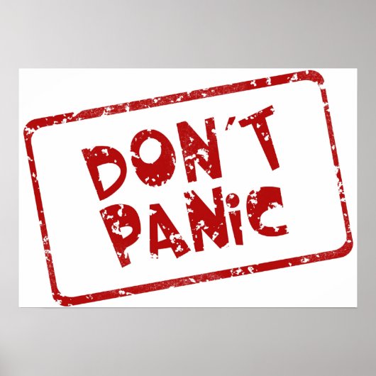 Geen paniek poster (Voorkant)