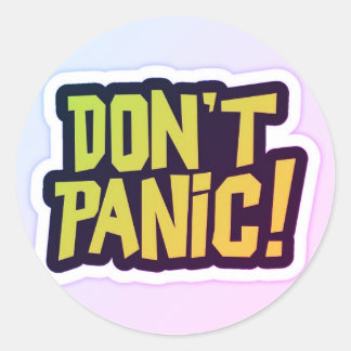 Geen paniek premium ontwerp  ronde sticker