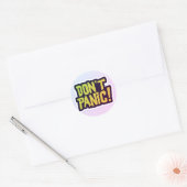 Geen paniek premium ontwerp ronde sticker (Envelop)