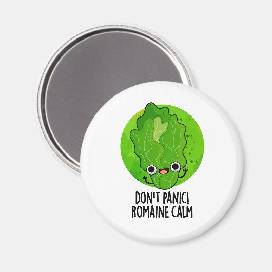 Geen paniek Romaine Calm Grappige Veggie Pun Magneet (Voorkant / Achterkant)
