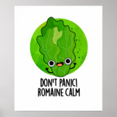 Geen paniek Romaine Calm Grappige Veggie Pun Poster (Voorkant)