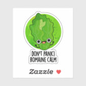Geen paniek Romaine Calm Grappige Veggie Pun Sticker (Vel)