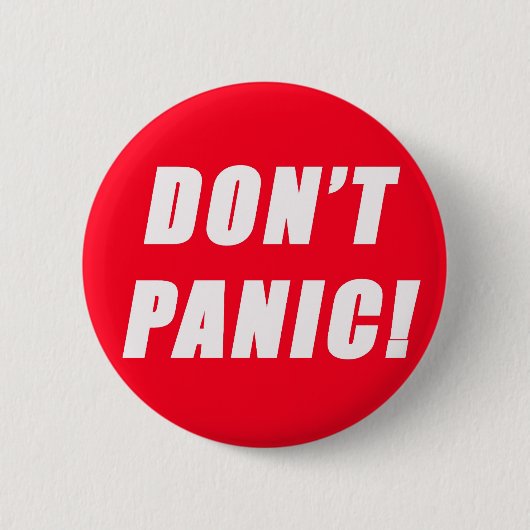 Geen paniek ronde button 5,7 cm (Voorkant)