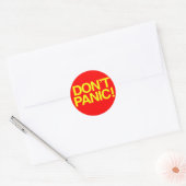 Geen paniek ronde sticker (Envelop)
