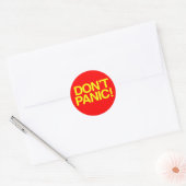 Geen paniek ronde sticker (Envelop)