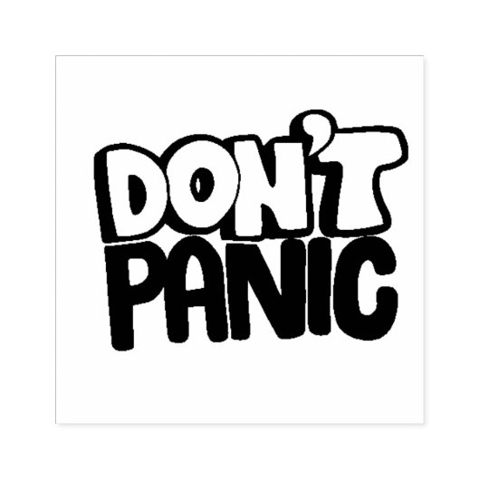 Geen paniek rubberstempel (Afrduk)