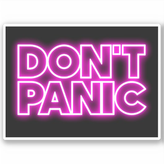 Geen paniek sticker (Voorkant)