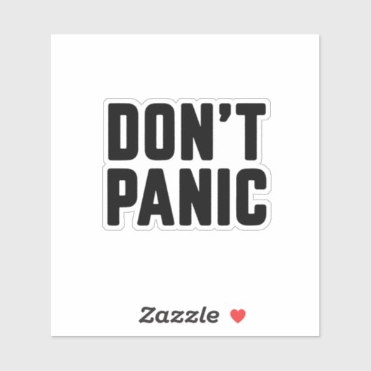 Geen paniek sticker (Vel)