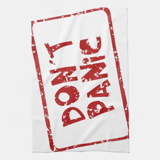 Geen paniek theedoek (Verticaal)