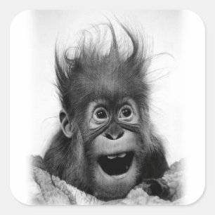 GEEN PANIEK! Vierkante Sticker