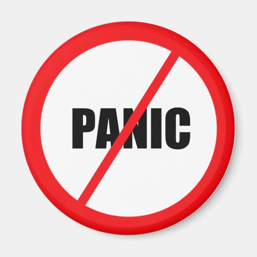Geen paniekmagneet magneet (Voorkant)