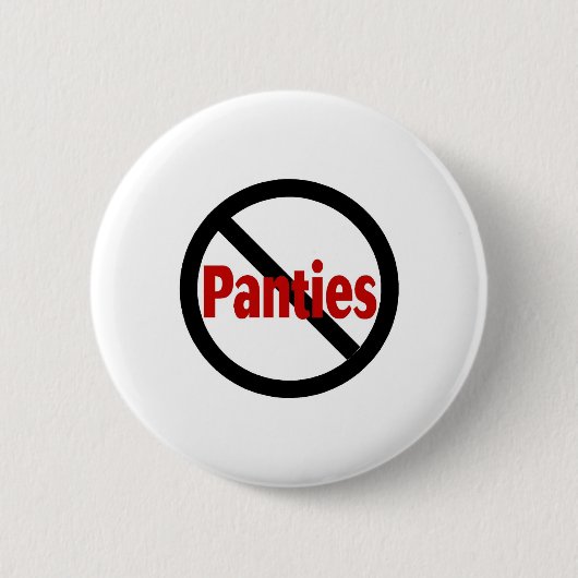 Geen panties ronde button 5,7 cm (Voorkant)