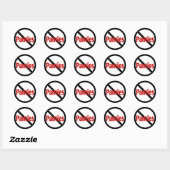 Geen panties ronde sticker (Vel)
