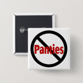 Geen panties vierkante button 5,1 cm (Voorkant /achterkant)