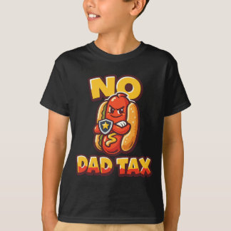 Geen papa belasting grappige hotdog kinderen t-shirt